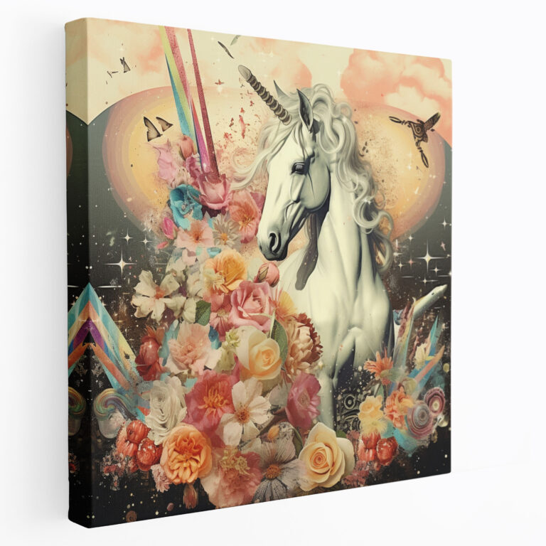 Unicorn Collage Wall Art - Unicorn, Unicorn, Wall Decoration, Surreal Arrangement