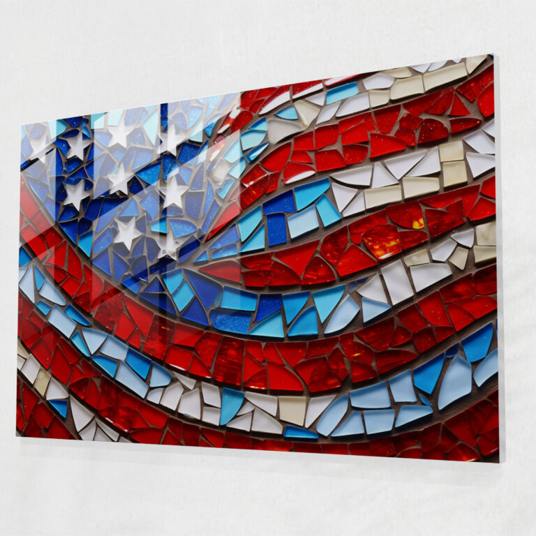 United States Of America Map Glass Wall Art - United States Of America Map, Glass Print, Wall Decoration, Glass Art