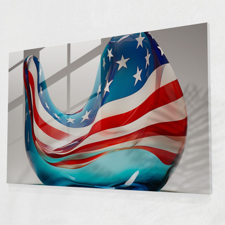 United States Of America Map Glass Print - United States Of America Map, United States Of America Map, Glass Print, Contemporary Glass Art