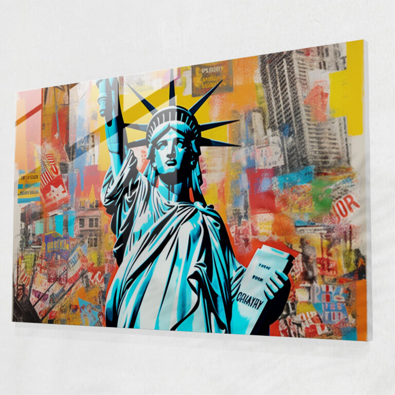 Usa Map Glass Wall Decoration - United States Of America Map, Glass Art, Glass Wall Art, United States Of America Map