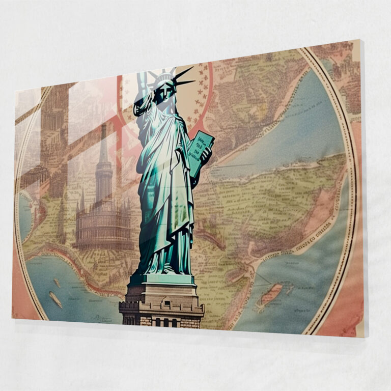 Usa Map Glass Wall Art - United States Of America Map, Wall Decoration, Modern Art, Enchanting