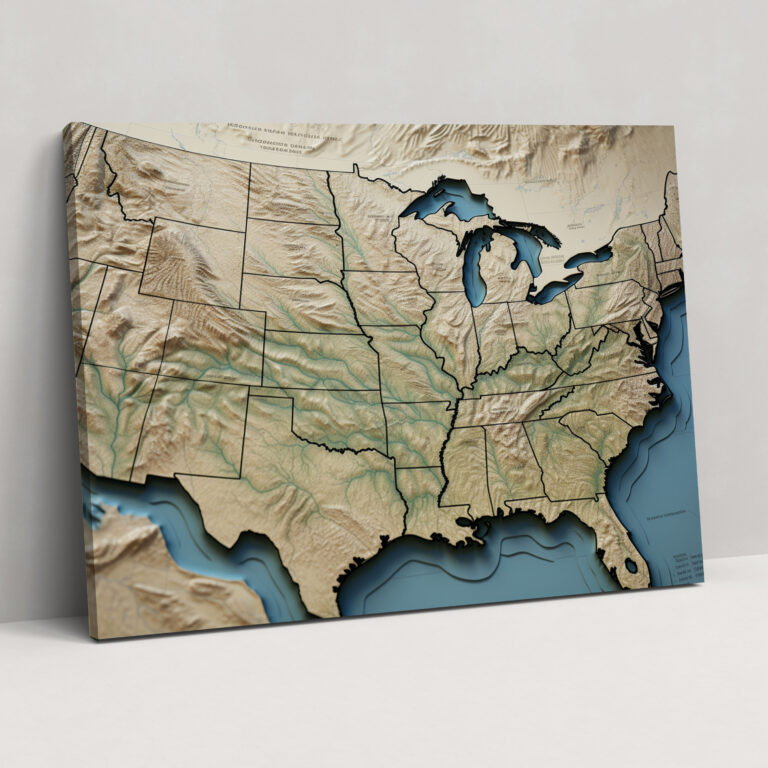 United States Of America Map Wall Decoration - United States Of America Map, Home Decoration, United States Of America Map, Wall Decoration