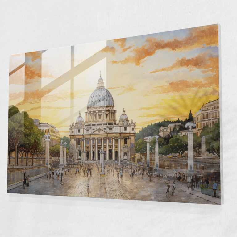 Vatican Glass Print - Mosaic Wall Art - Vatican, Wall Decoration, Vatican, Mosaic Artwork