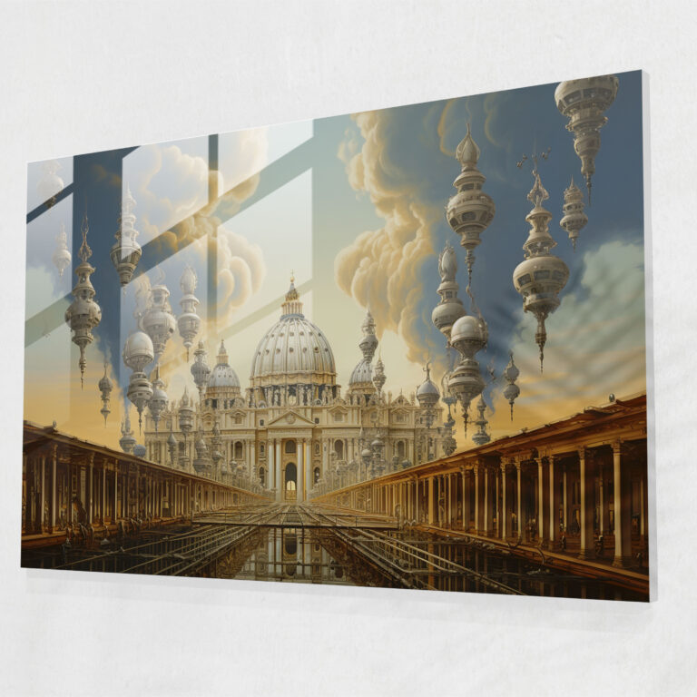 Vatican Glass Print - Surrealistic Wall Decoration - Vatican, Glass Print, Wall Decoration, Blending Reality