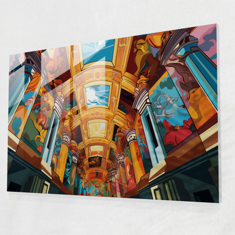 Vatican Glass Print - Iconic Sistine Chapel Pop Art Glass Wall Art - Vatican, Wall Decoration, Sistine Chapel, Vatican