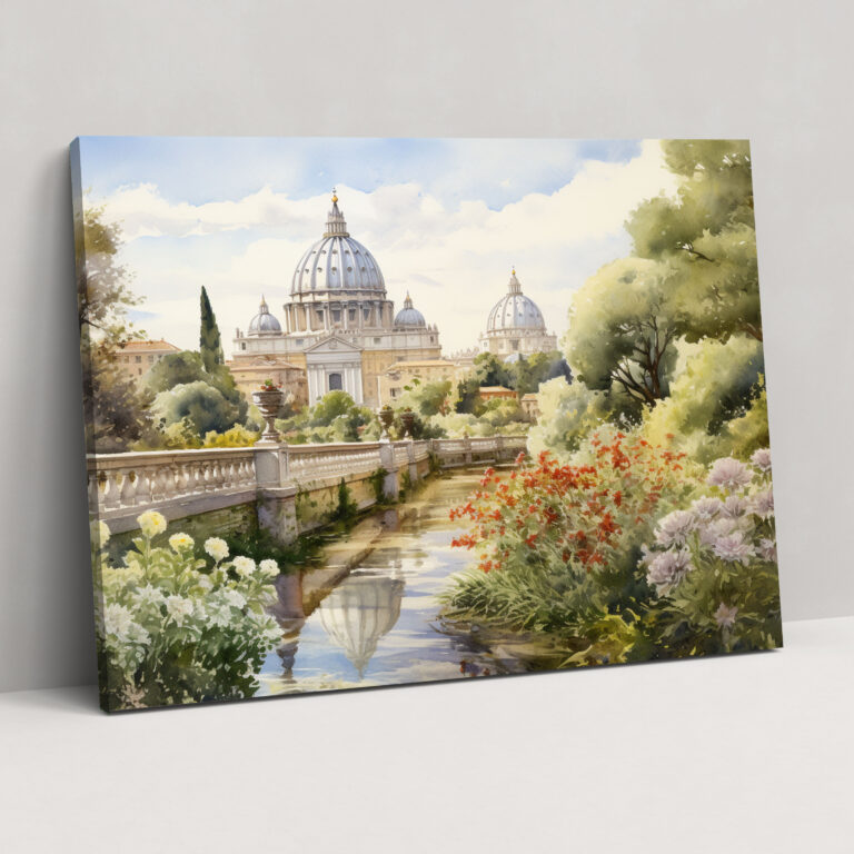 Vatican Gardens Canvas Print - Vatican, Lush Greenery, Canvas Print, Wall Decoration