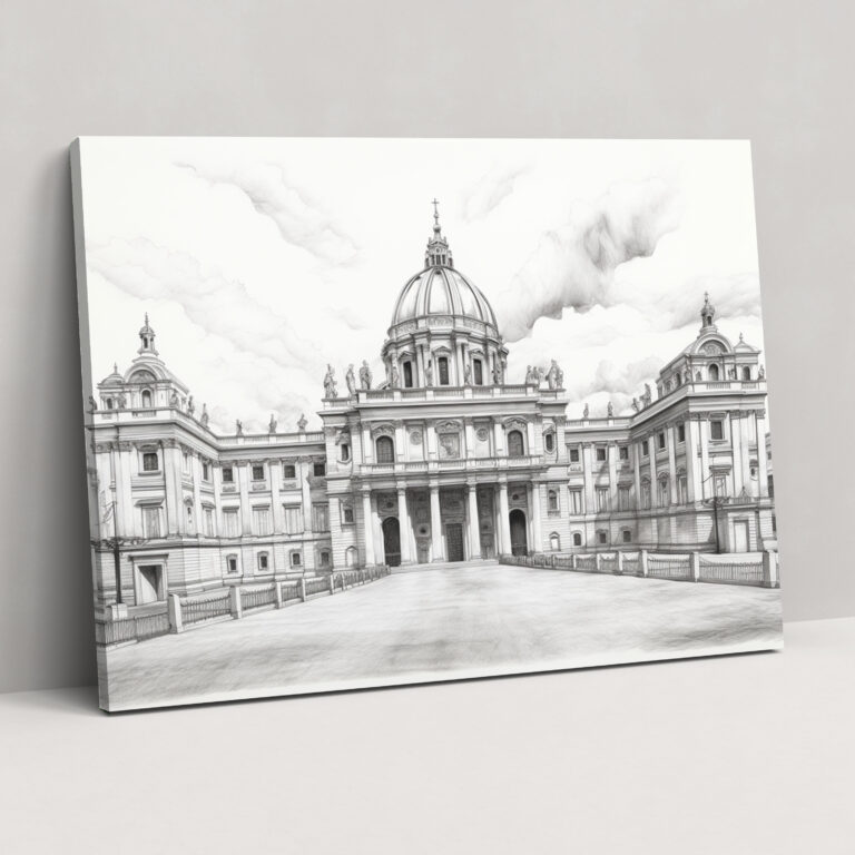 Apostolic Palace Canvas Print - Vatican, Canvas, Vatican, Wall Decoration