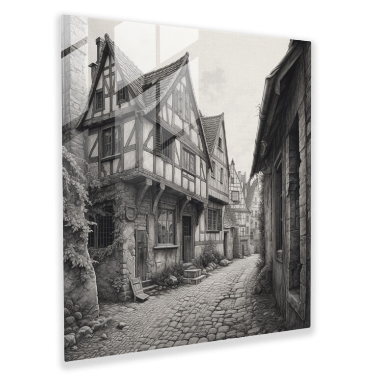 Architectural Charms - Glass Print - Village, Wall Decoration, Architectural Details, Modern Art