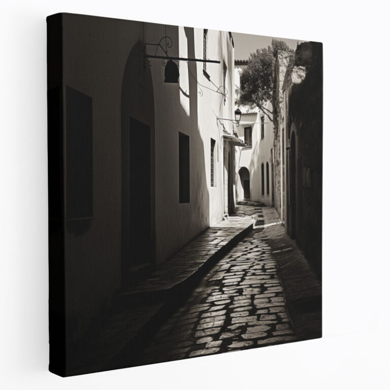 European Village Minimalist Canvas Print - Village, European Village, Canvas Wall Art, Village