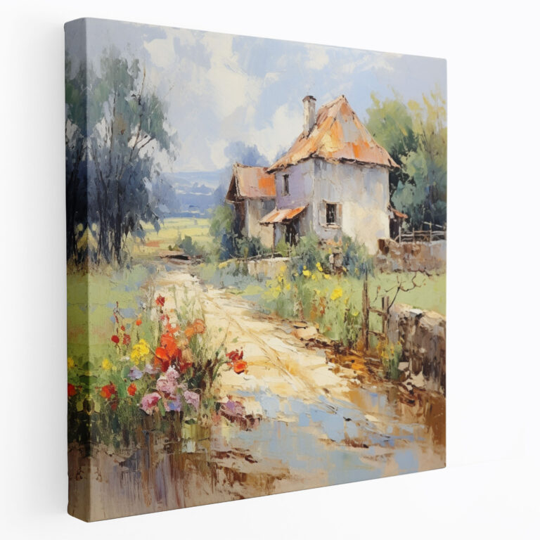 Romantic Village Canvas Print - Village, Village, Wall Decoration, Canvas Print