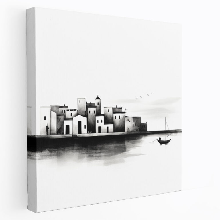Seaside Village Canvas Print - Village, Village, Wall Decoration, Canvas Print