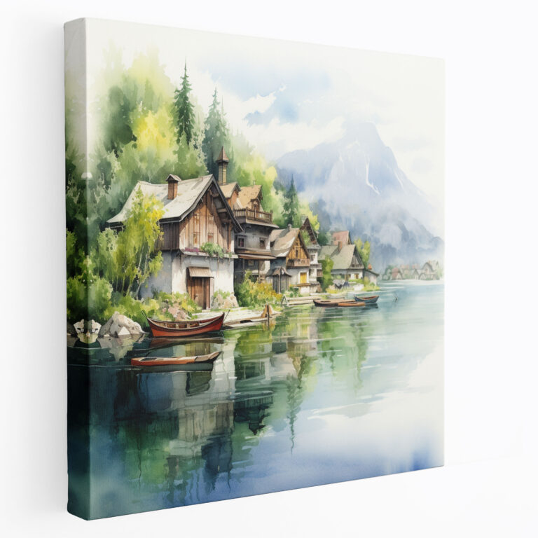 Tranquil Village Canvas Print - Village, Canvas Print, Canvas, Wall Art