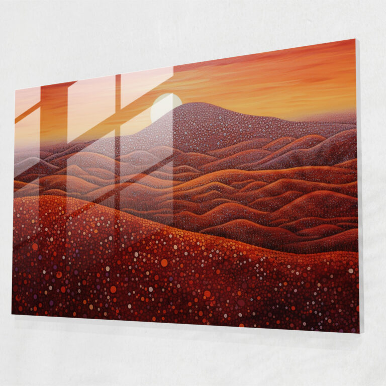 Volcano Glass Wall Art - Volcano, Home Decoration, Volcanic Landscape, Glass Print