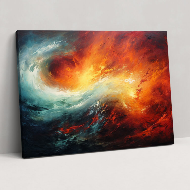 Volcano Abstract Canvas Print - Volcano, Canvas Print, Vibrant Colors, Wall Decoration