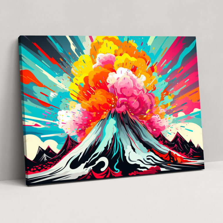 Explosive Volcano Wall Art - Volcano, Explosive Energy, Wall Decoration, Wall Art