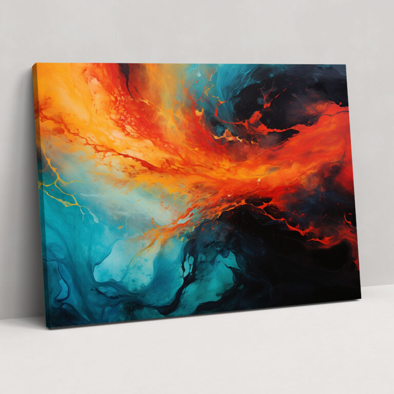 Volcano Abstract Canvas Print - Volcano, Canvas Wall Art, Canvas Print, Vibrant Colors