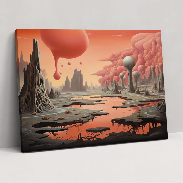 Volcano Surreal Wall Art - Volcano, Volcano, Floating Islands, Surreal Artwork