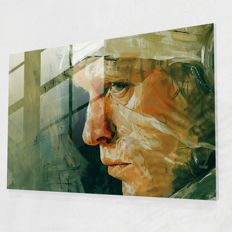 Vincent Van Gogh Home Decoration - Man With Bandaged Ear Portrait - Vincent Van Gogh, Glass Print, Glass Art, Vincent Van Gogh