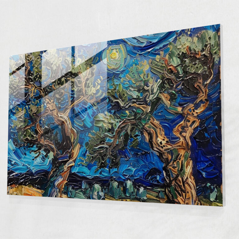 Vincent Van Gogh Wall Decoration: Olive Trees, 18X24 - Vincent Van Gogh, Glass Art, Vincent Van Gogh, Home Decoration