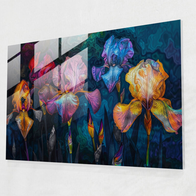 Vincent Van Gogh Glass Print - Irises - Vincent Van Gogh, Glass Print, Wall Decoration, Modern Art