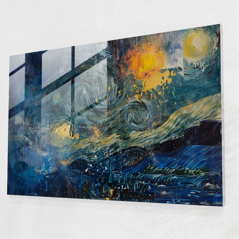 Vincent Van Gogh Glass Wall Art - Dazzling Night - Vincent Van Gogh, Vincent Van Gogh, Home Decoration, Dazzling Night