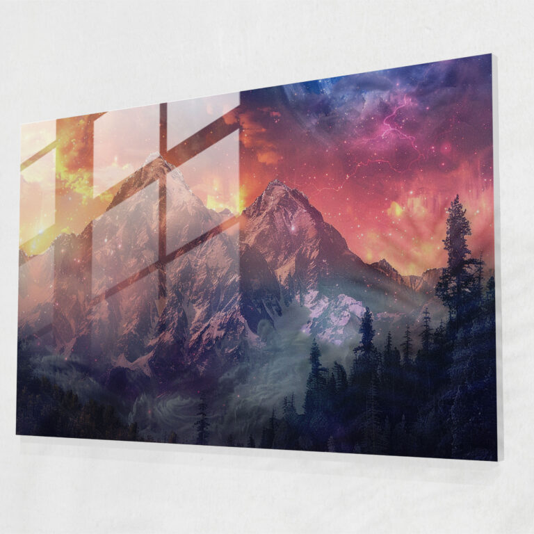 Vincent Van Gogh Glass Print - Mountains - Vincent Van Gogh, Wall Decoration, Glass Art, Glass Wall Art