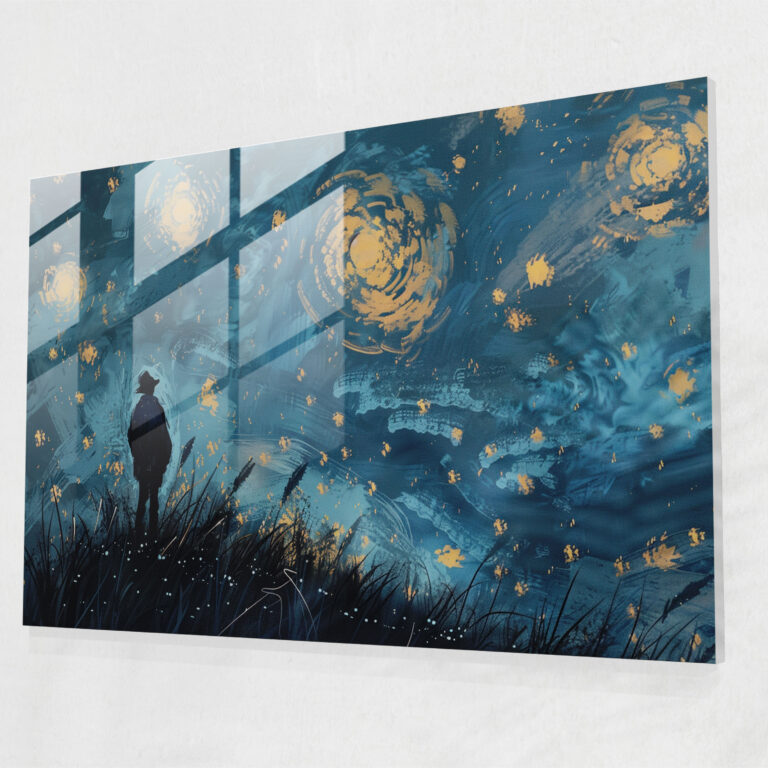 Vincent Van Gogh Glass Wall Art - Serene Night - Vincent Van Gogh, Glass Art, Glass Print, Glass Wall Art