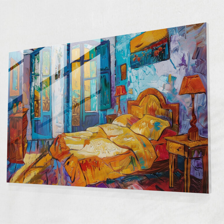 Vincent Van Gogh Glass Print - Cozy Bedroom In Arles - Vincent Van Gogh, Bedroom In Arles, Modern Art, Wall Decoration