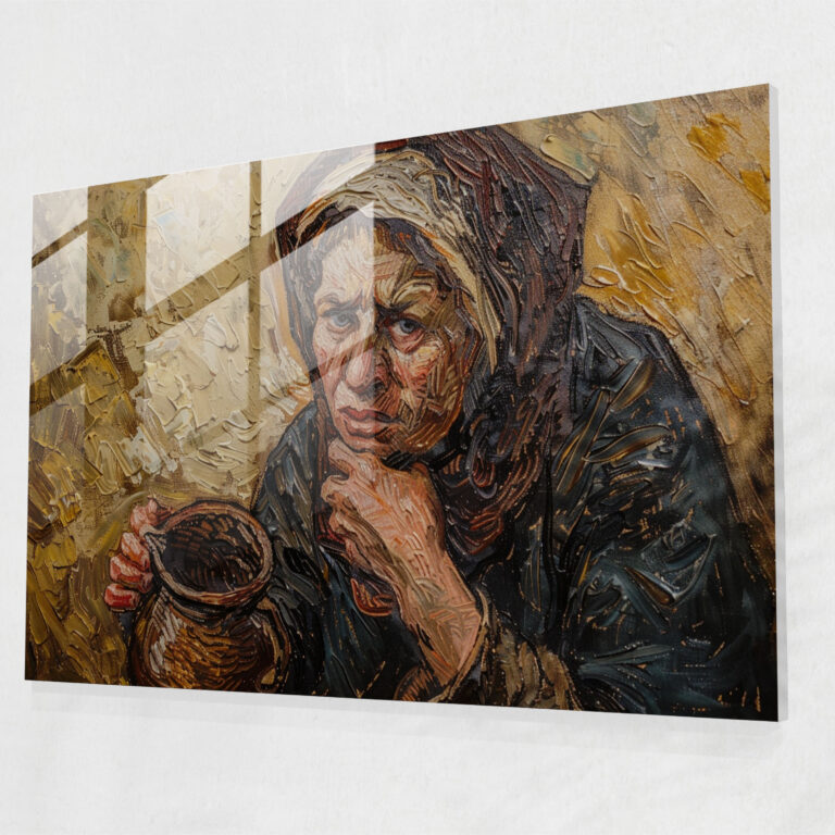 Vincent Van Gogh Home Decoration - Rustic Peasant Woman - Vincent Van Gogh, Vincent Van Gogh, Glass Wall Art, Home Decoration