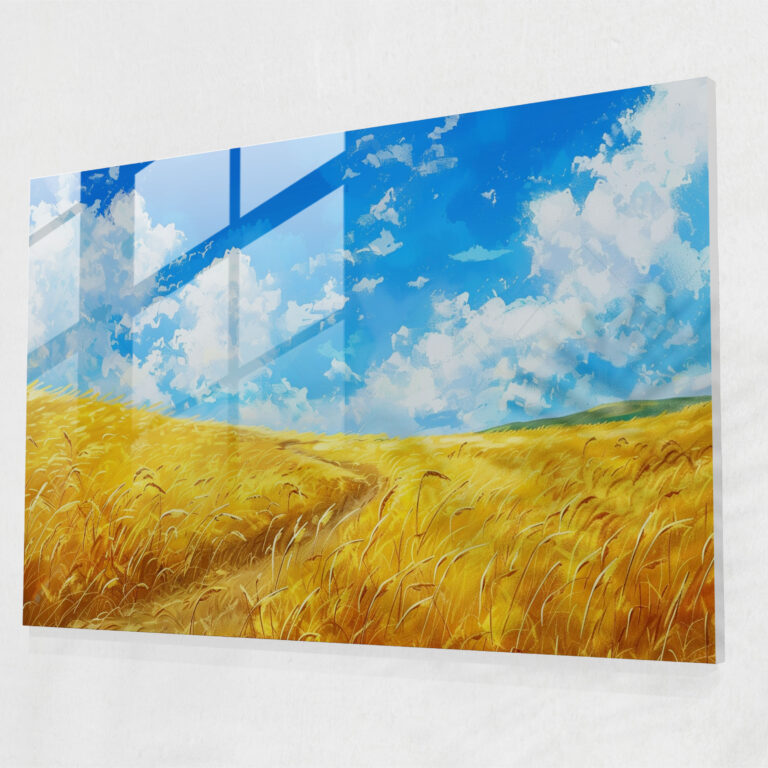 Vincent Van Gogh Glass Wall Art - Wheat Fields - Vincent Van Gogh, Glass Wall Art, Wall Decoration, Home Decoration