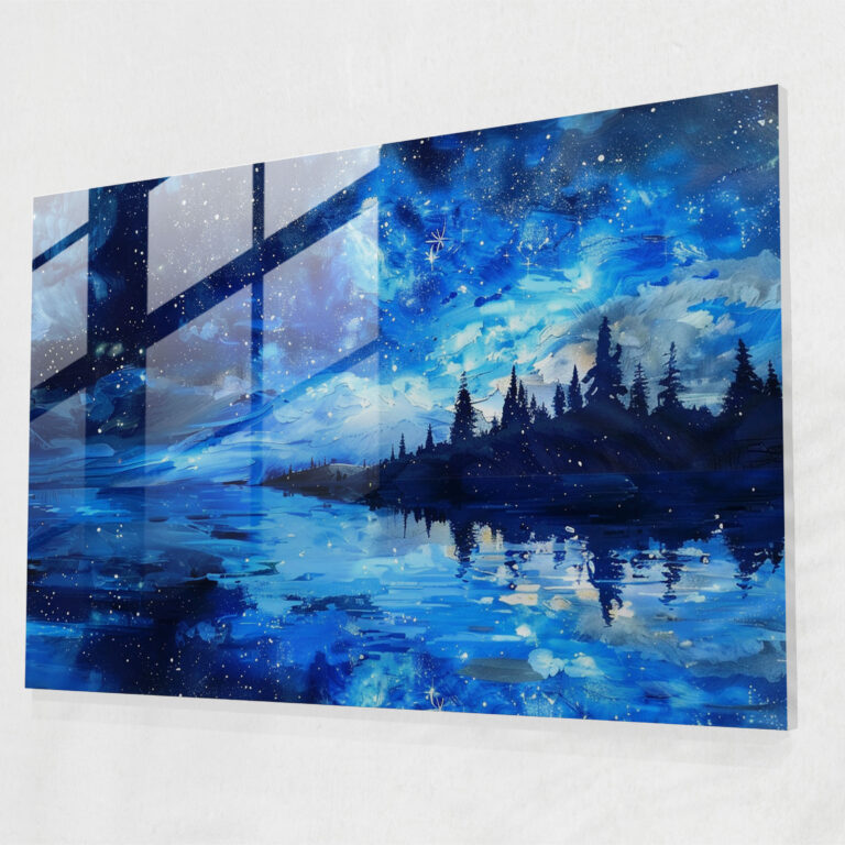 Vincent Van Gogh Glass Print - Night Sky Reflection - Vincent Van Gogh, Glass Print, Wall Decoration, Vincent Van Gogh