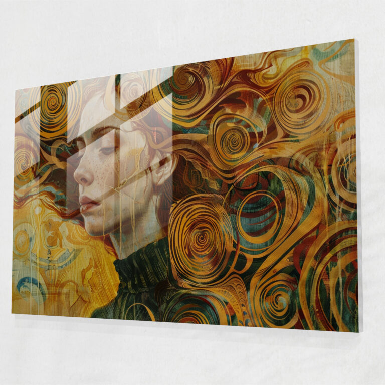 Vincent Van Gogh Glass Wall Art - Swirling Portrait - Vincent Van Gogh, Modern Art, Glass Wall Art, Wall Decoration