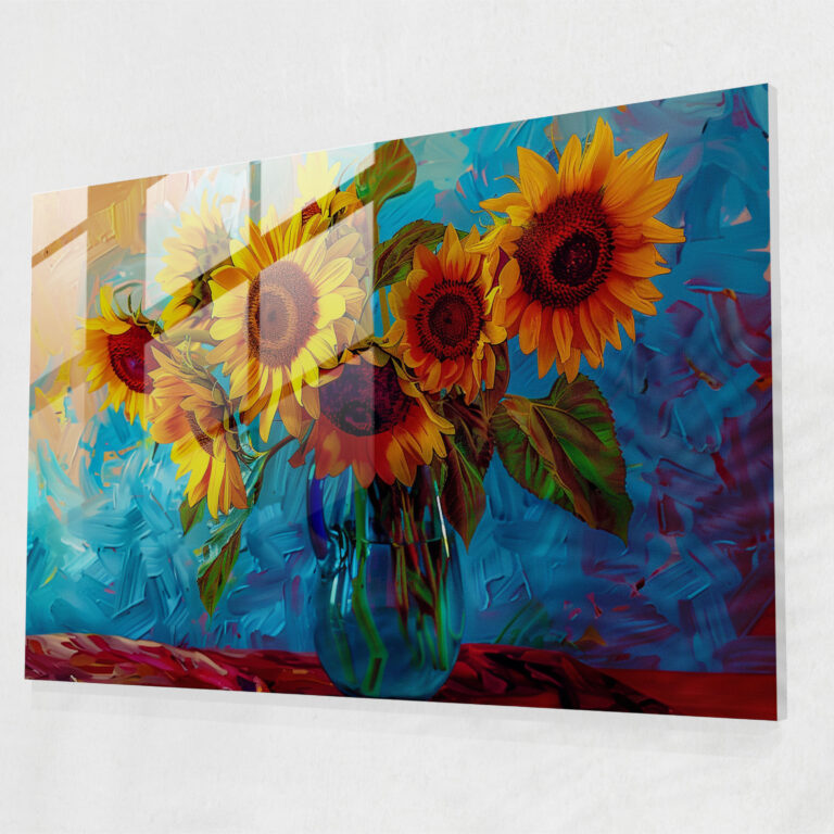 Vincent Van Gogh Glass Art - Sunflowers Glass Print - Vincent Van Gogh, Vincent Van Gogh, Wall Decoration, Glass Print