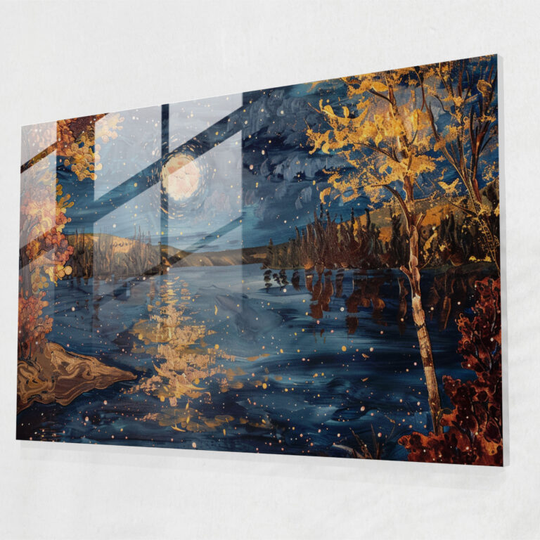 Vincent Van Gogh Glass Wall Art - Starry Night Over The Rhone Glass Print - Vincent Van Gogh, Home Decoration, Vincent Van Gogh, Glass Print