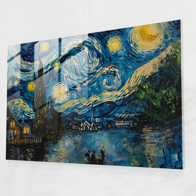 Vincent Van Gogh Glass Print - Starry Night - Vincent Van Gogh, Vincent Van Gogh, Glass Print, Glass Wall Art
