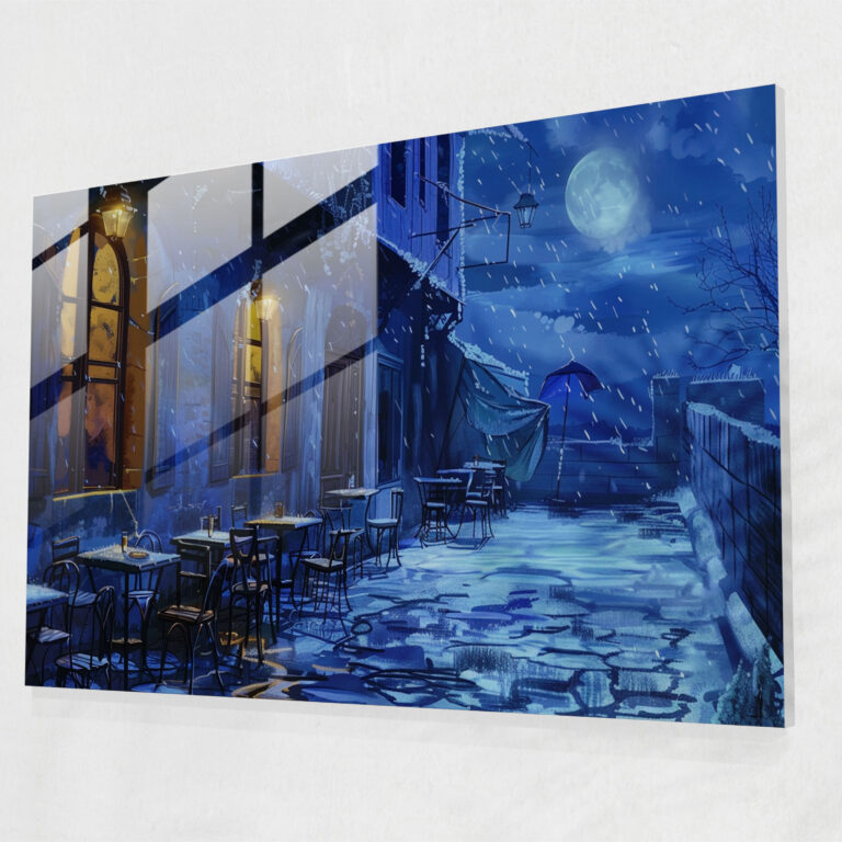 Vincent Van Gogh Home Decoration - Cafe Terrace At Night - Vincent Van Gogh, Glass Wall Art, Wall Decoration, Glass Print