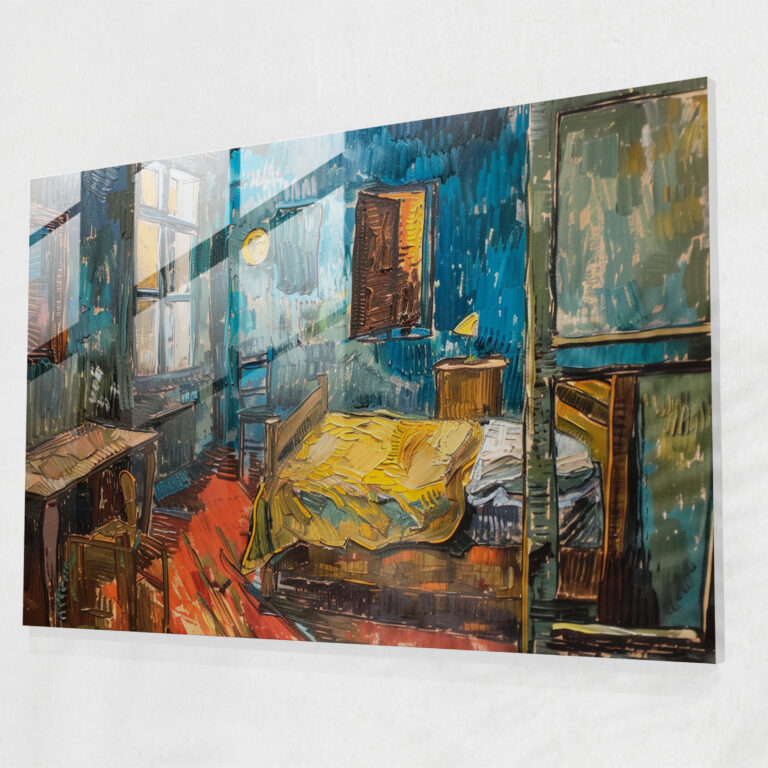 Vincent Van Gogh Home Decoration - The Bedroom - Vincent Van Gogh, Glass Art, Glass Wall Art, Vincent Van Gogh