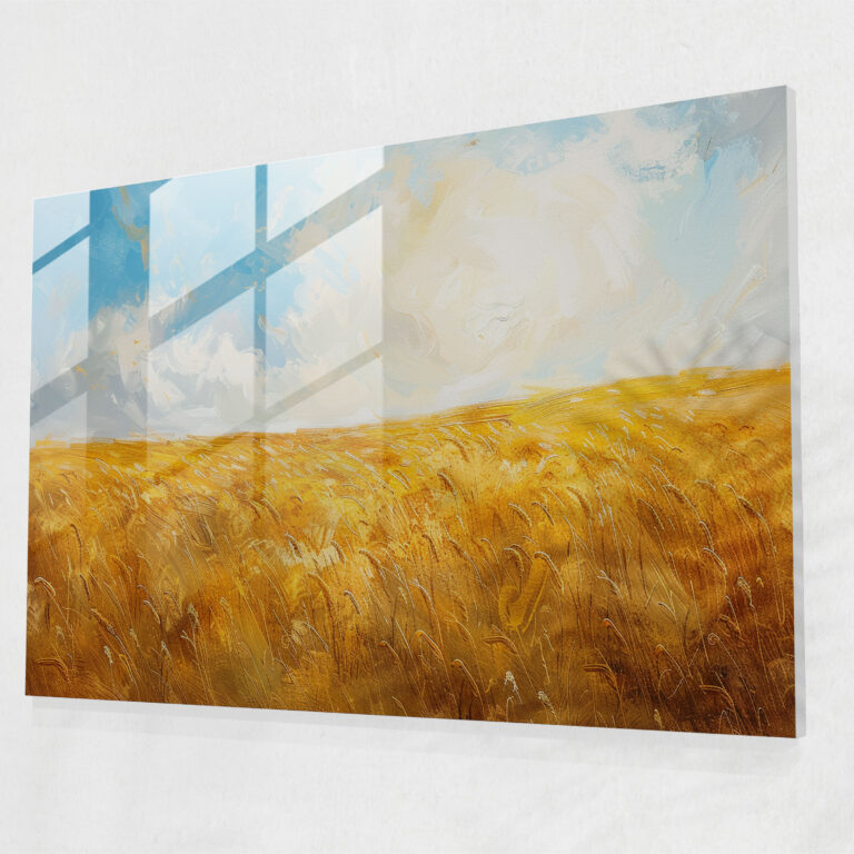 Vincent Van Gogh Glass Print – Golden Wheat Field - Vincent Van Gogh, Glass Print, Vincent Van Gogh, Wall Decoration