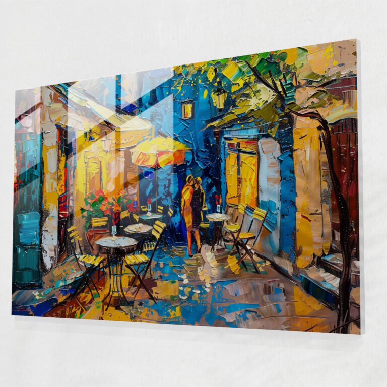 Vincent Van Gogh Glass Wall Art – Lively Cafes - Vincent Van Gogh, Vincent Van Gogh, Cafe Scenes, Modern Art