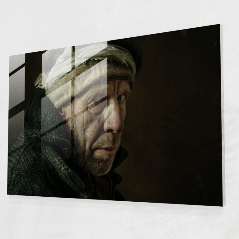 Vincent Van Gogh Glass Print – Intense Self-Portrait - Vincent Van Gogh, Self-Portrait, Wall Decoration, Glass Print
