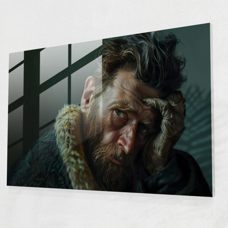 Vincent Van Gogh Glass Art - Self-Portrait With Bandaged Ear - Vincent Van Gogh, Modern Art, Glass Print, Vincent Van Gogh