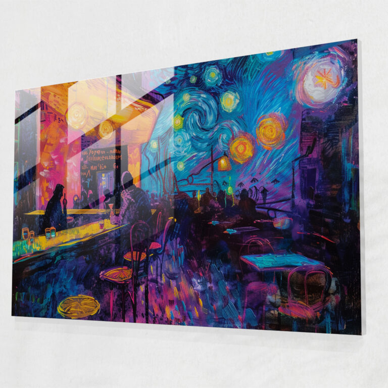 Vincent Van Gogh Modern Art - Night Cafe Scene - Vincent Van Gogh, Home Decoration, Glass Print, Modern Art