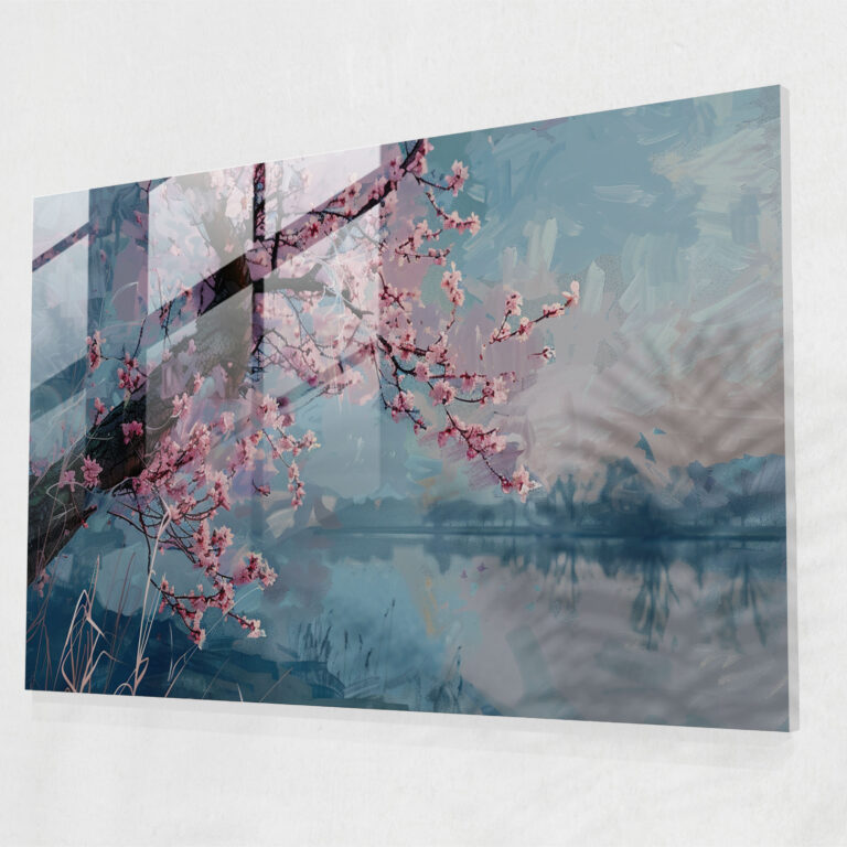 Vincent Van Gogh Glass Print - Almond Blossoms Tree - Vincent Van Gogh, Wall Decoration, Glass Wall Art, Home Decoration