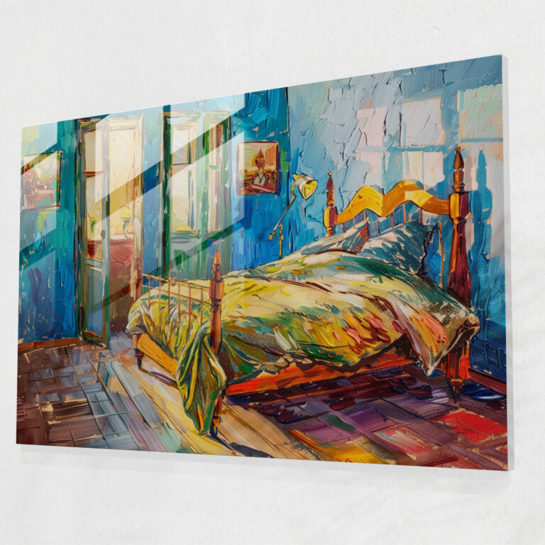 Vincent Van Gogh Glass Wall Art - Bedroom In Arles - Vincent Van Gogh, Glass Wall Art, Modern Art, Glass Art