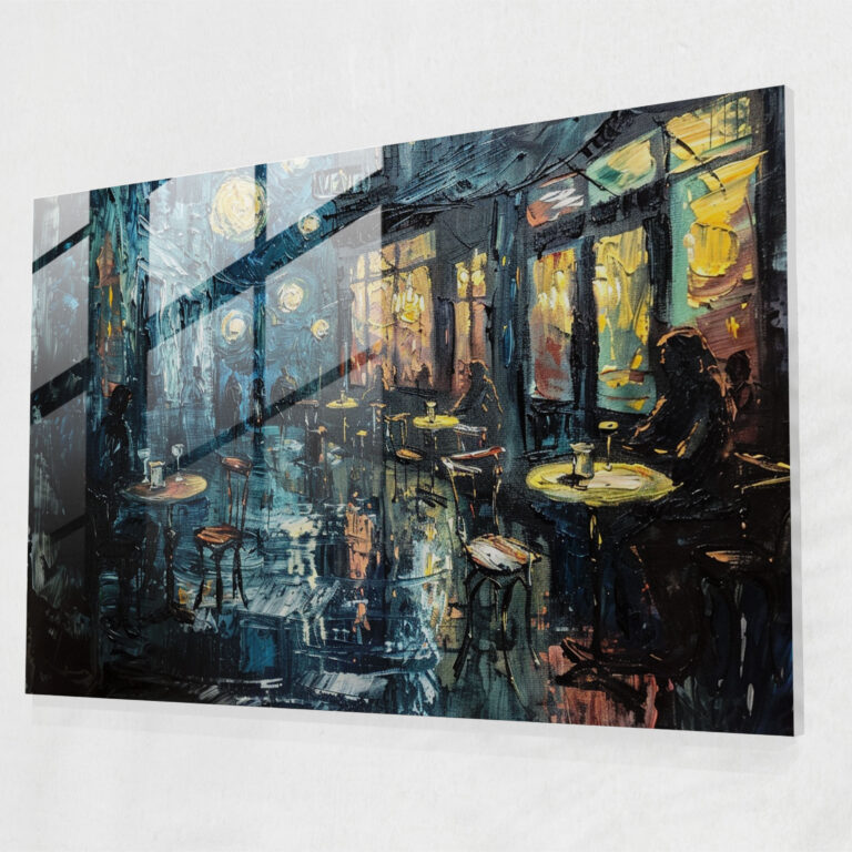 Vincent Van Gogh Glass Print - Night Cafe Scene - Vincent Van Gogh, Modern Art, Glass Print, Vincent Van Gogh