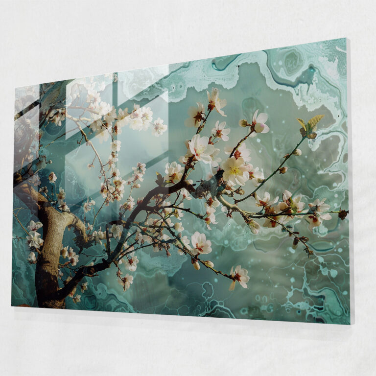 Vincent Van Gogh Glass Print - Almond Tree - Vincent Van Gogh, Wall Decoration, Glass Wall Art, Glass Print
