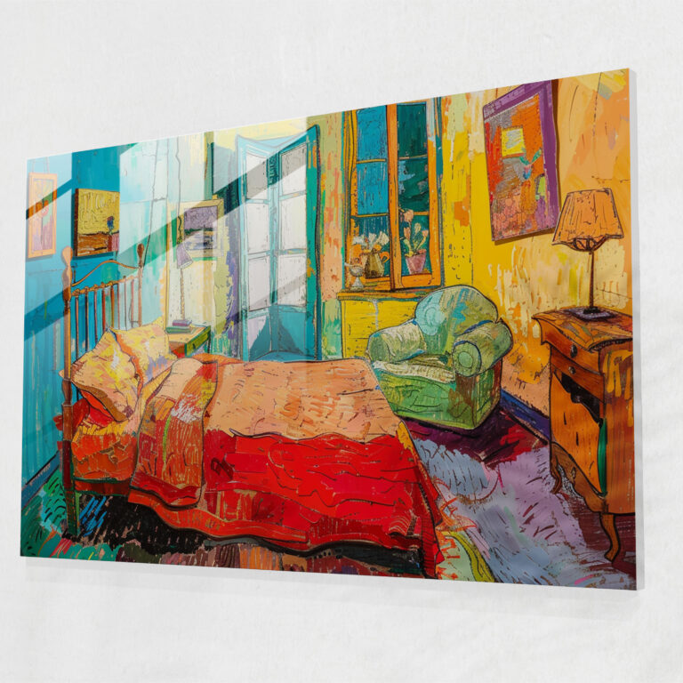 Vincent Van Gogh Glass Print - Bedroom In Arles - Vincent Van Gogh, Vincent Van Gogh, Modern Art, Home Decoration