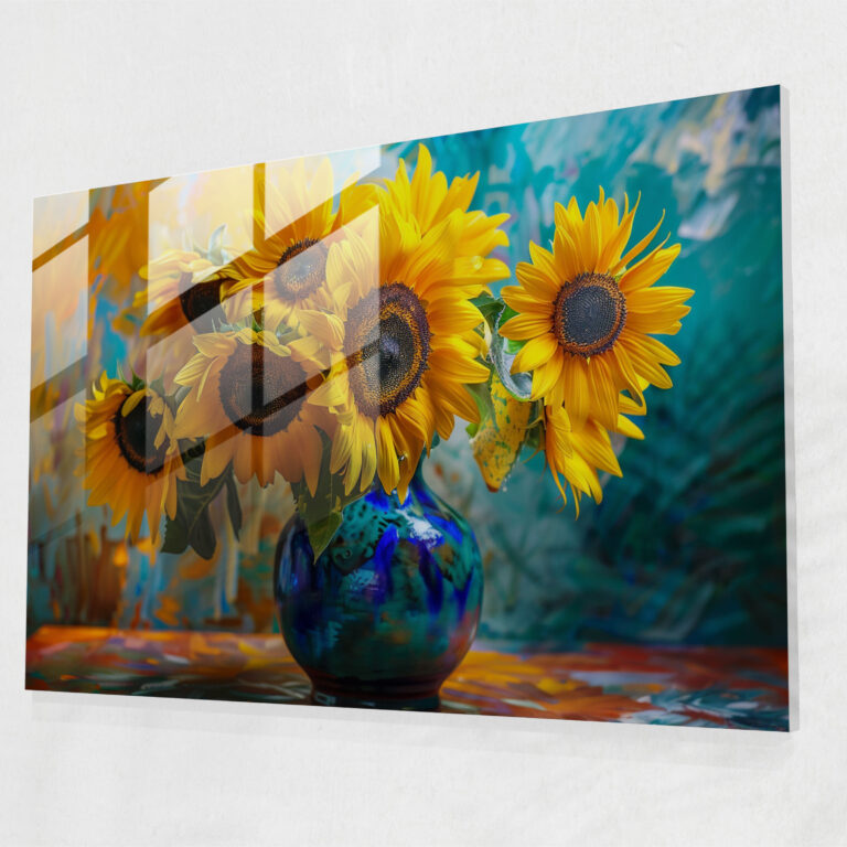 Vincent Van Gogh Glass Wall Art - Vibrant Sunflowers - Vincent Van Gogh, Vincent Van Gogh, Modern Art, Glass Wall Art