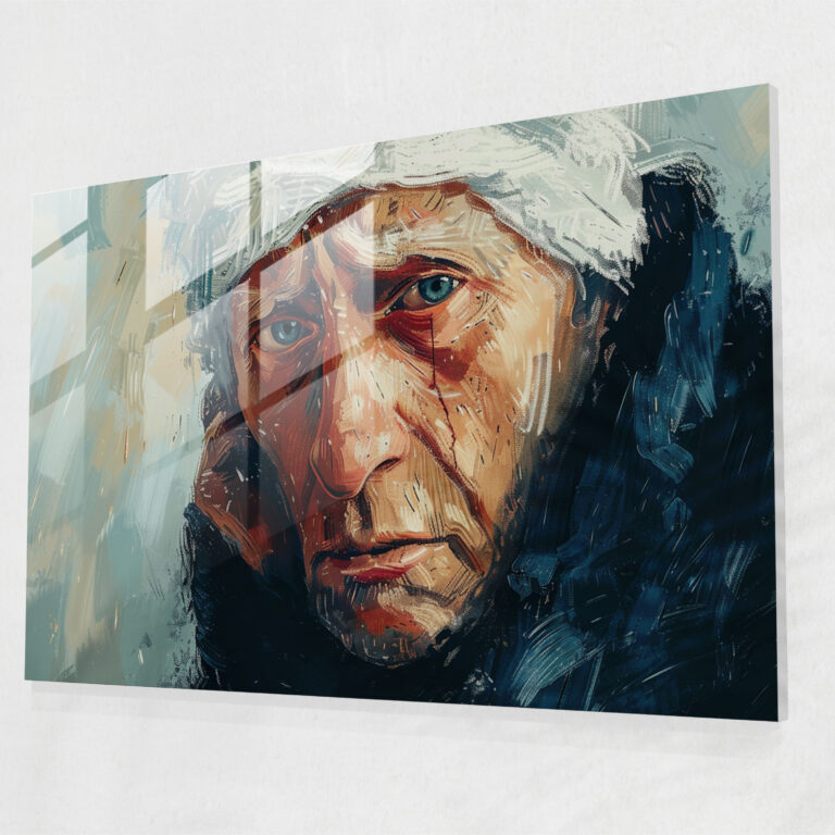 Vincent Van Gogh Glass Print - Intense Self Portrait - Vincent Van Gogh, Modern Art, Vincent Van Gogh, Glass Print