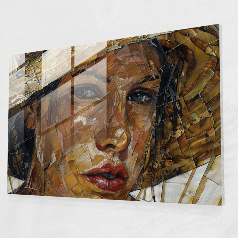 Vincent Van Gogh Self-Portrait With Straw Hat Glass Wall Art - Vincent Van Gogh, Vincent Van Gogh, Modern Art, Glass Wall Art